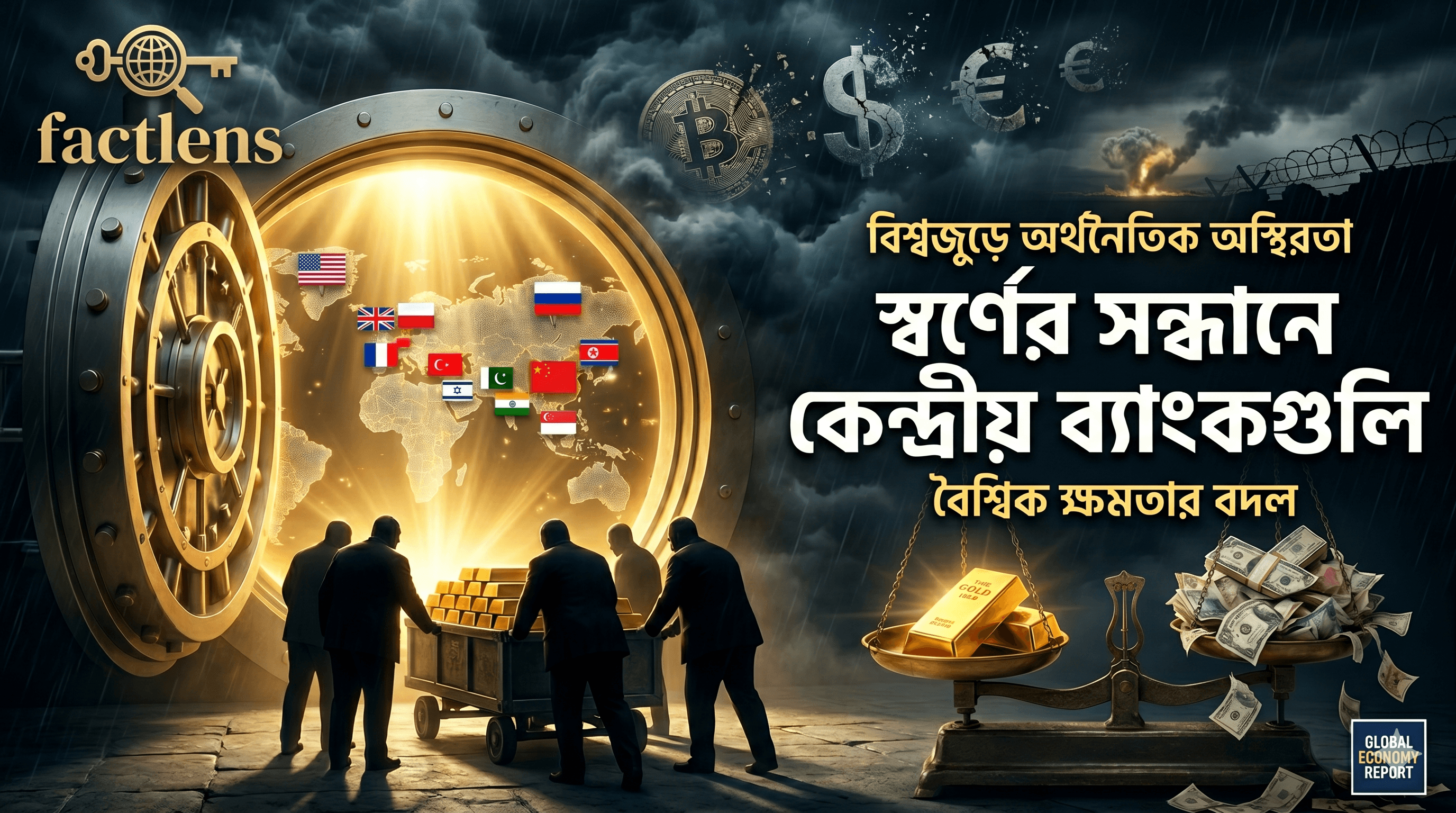 বৈশ্বিক অনিশ্চয়তায় স্বর্ণের মজুত বাড়াচ্ছে কেন্দ্রীয় ব্যাংকগুলো