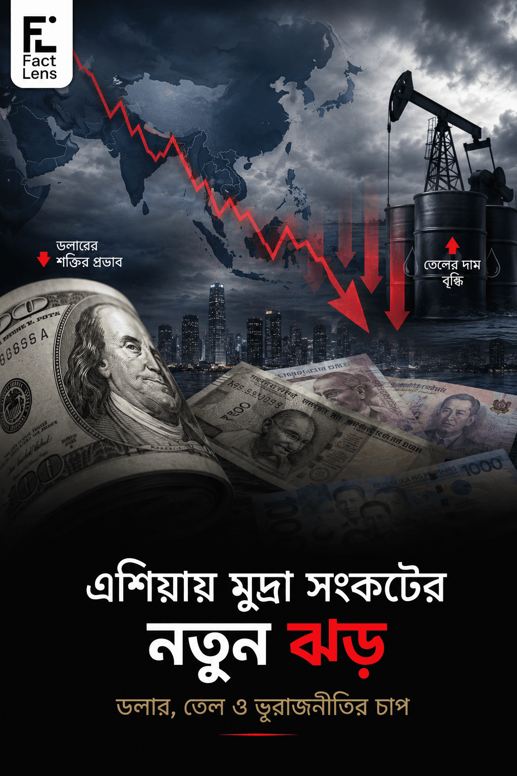 এশিয়ায় মুদ্রা সংকটের নতুন ঝড়: ডলার, তেল ও ভূরাজনীতির চাপ