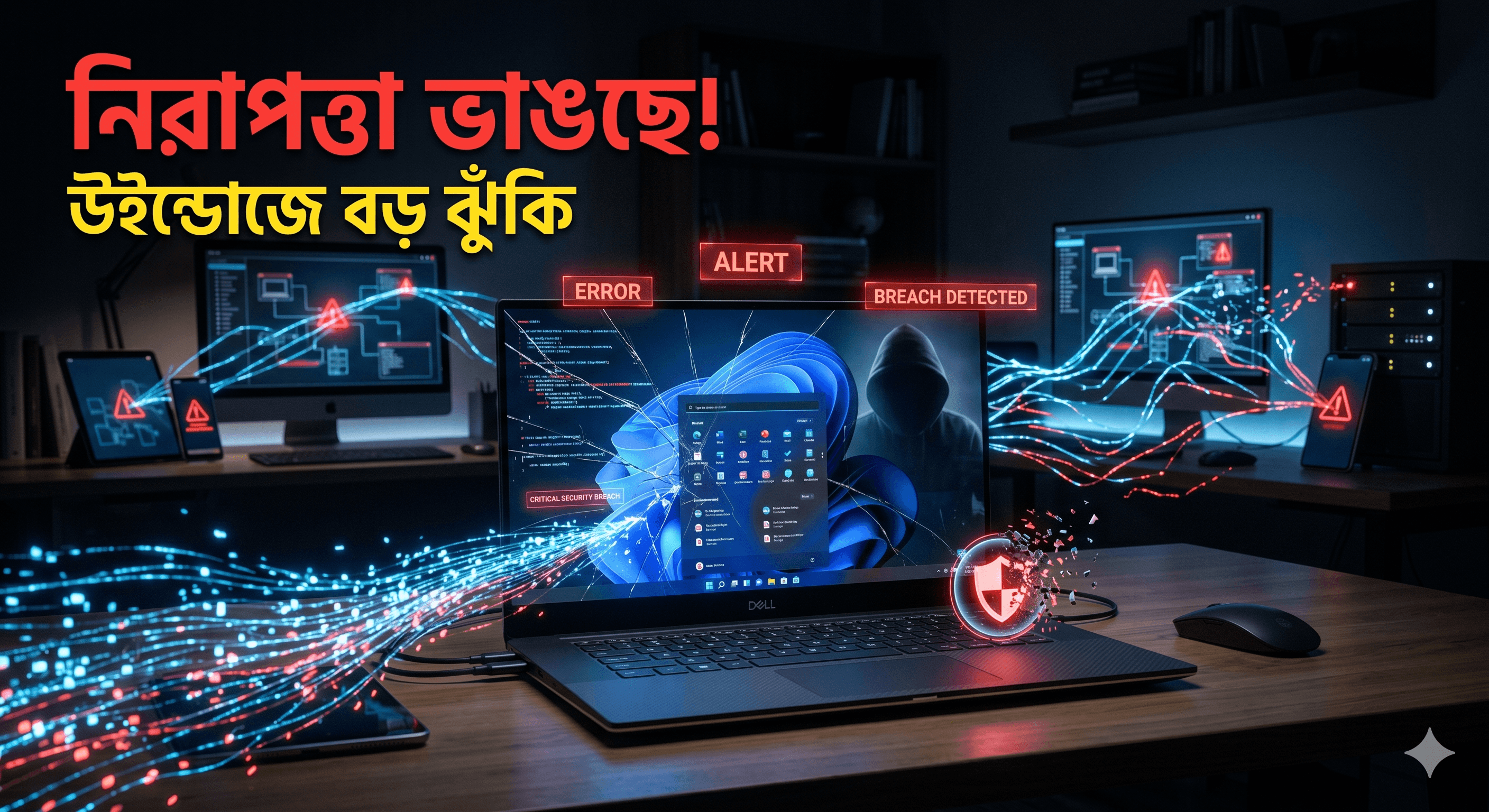 সাইবার হামলার ঝুঁকিতে কম্পিউটার ও ল্যাপটপ ব্যবহারকারীরা—উইন্ডোজে একাধিক নিরাপত্তাত্রুটি