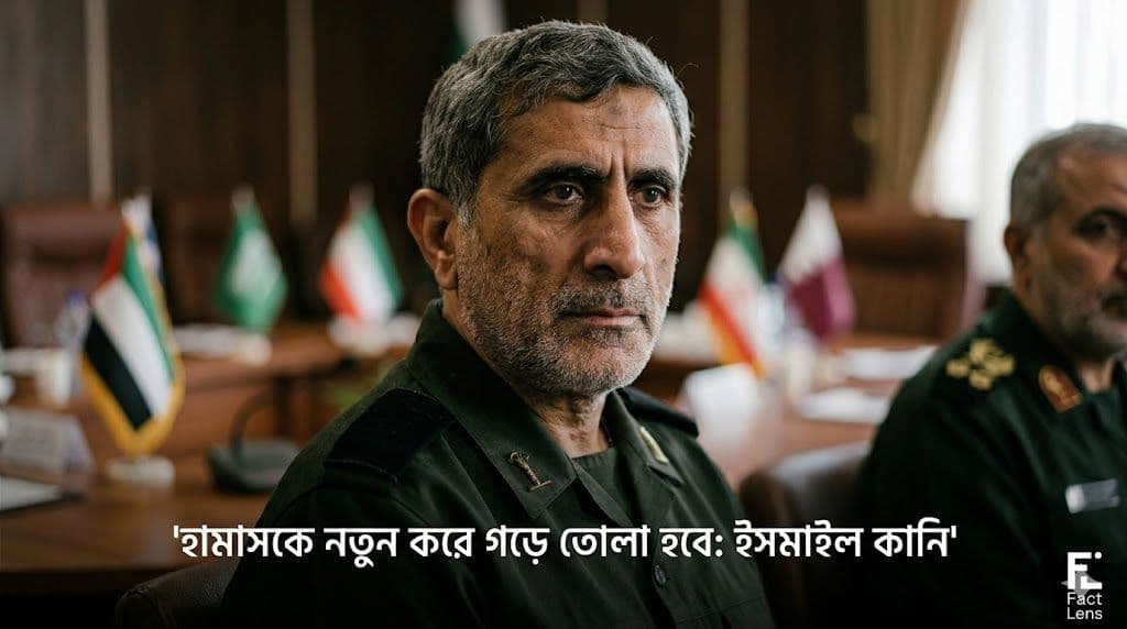 হামাসকে নতুন করে গড়ে তোলা হবে” — ইরানের কুদস ফোর্স প্রধানের ঘোষণা ।