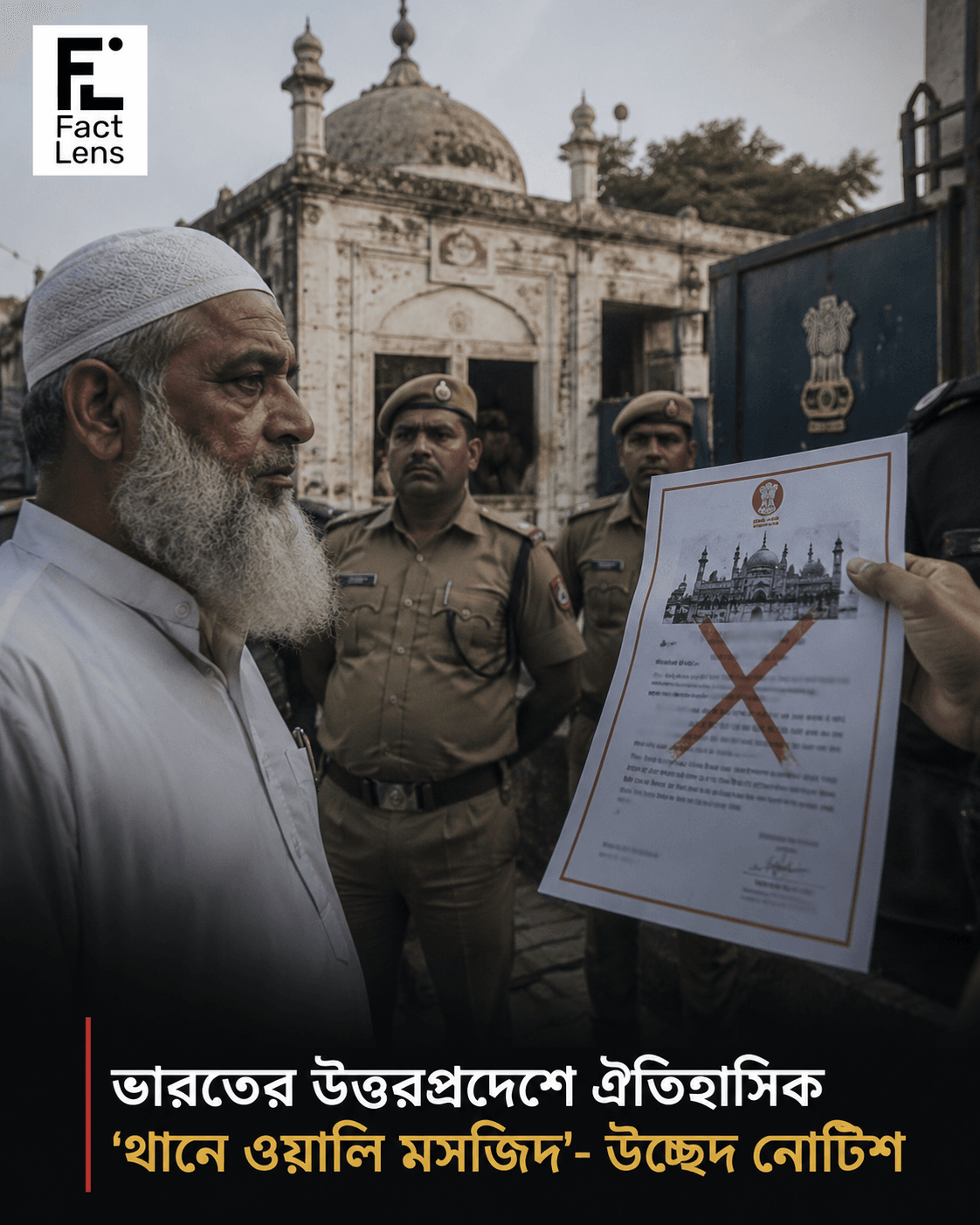 ভারতের উত্তরপ্রদেশে ঐতিহাসিক ‘থানে ওয়ালি মসজিদ’- উচ্ছেদ নোটিশ জারি।